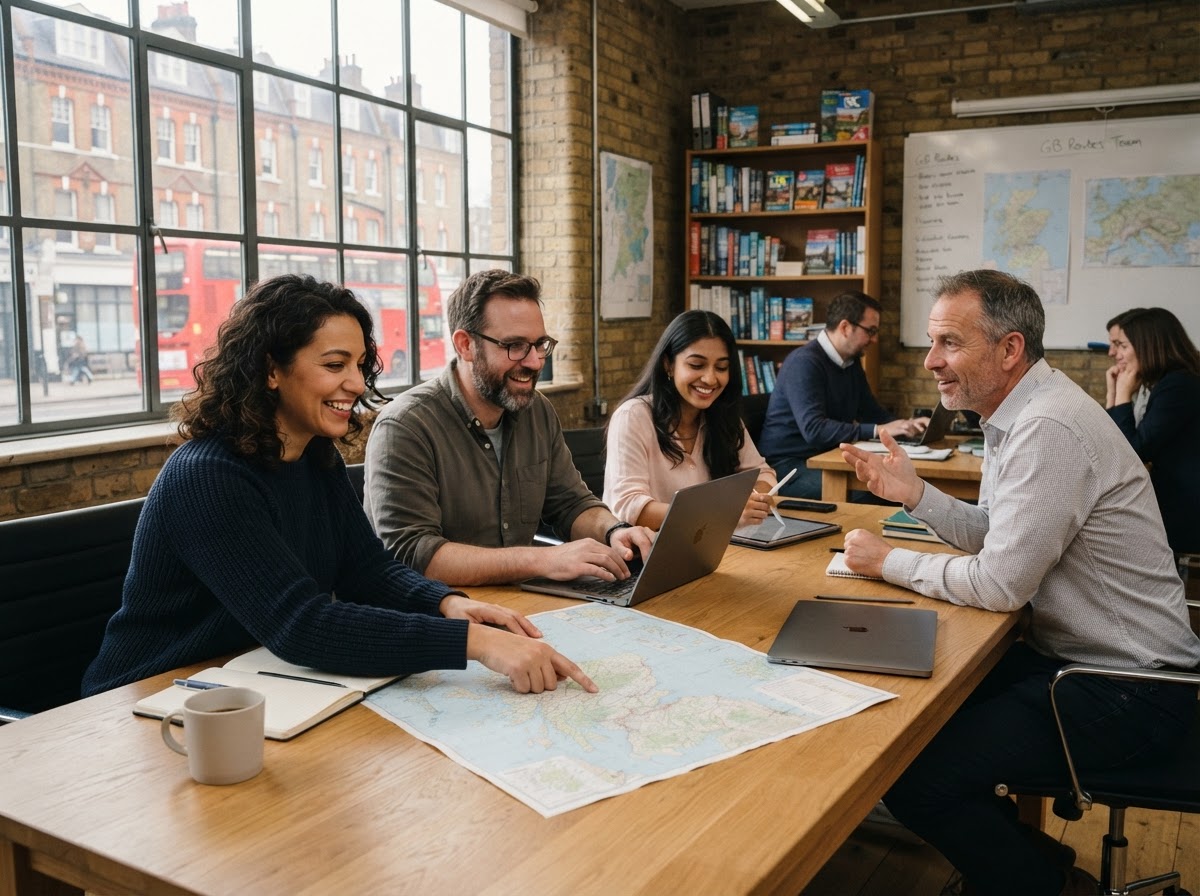 Zyntravelo team reviewing the travel search engine dashboard